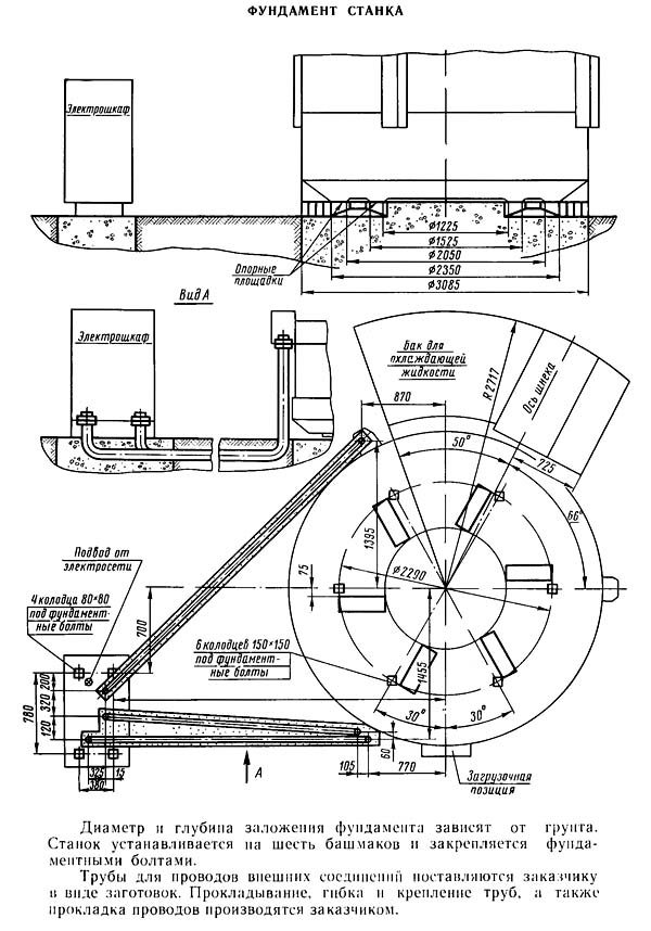 Настановне креслення токарного верстата 1286-6 1286-6 Настановне креслення токарного верстата